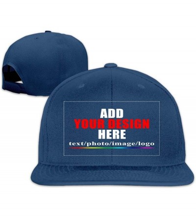 Baseball Caps Custom Baseball Caps- Design Your Own Hat- Team Photo Text Logo Graphic Print - Baseball-b Navy - C118U8X8DZM $...