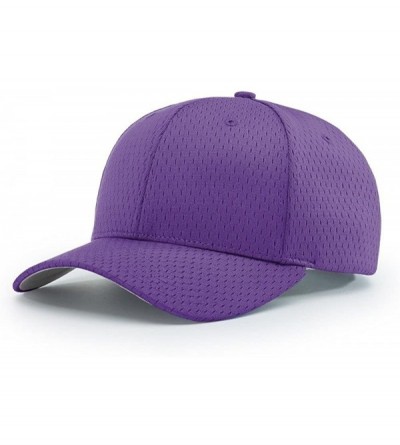 Baseball Caps 414 Pro Mesh Adjustable Blank Baseball Cap Fit Hat - Purple - C81873ARRSR $18.76