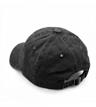 Baseball Caps Unisex Make America Great Again Vintage Jeans Adjustable Baseball Cap Cotton Denim Dad Hat - Black 1 - CY18KC9T...