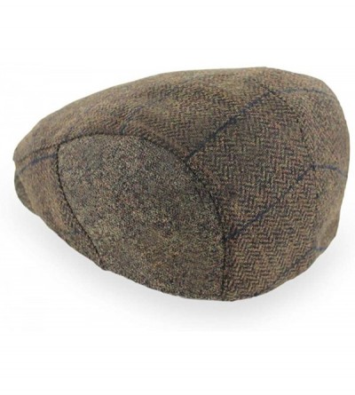 Newsboy Caps Belfry Wool Blend Tweed Flat Caps Mens Womens - Danebrown - CM18O59IH04 $50.12