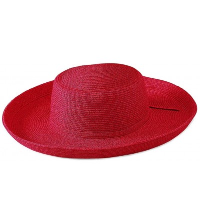 Sun Hats Women's Classic Large Brim Hat - One Size - Red - C4112O5J6I3 $38.32