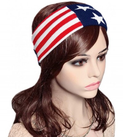 Headbands Bohemain Flower Printed Hairband Absorbent Sweatbands for Sports or Fashion - Flag D - CO18SW7OMRH $8.22