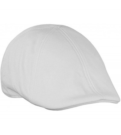 Newsboy Caps Mens Cotton Duckbill Colorful Cap Golf Driving Ivy Cabbie Hat - White - CI180WWKXU7 $16.65