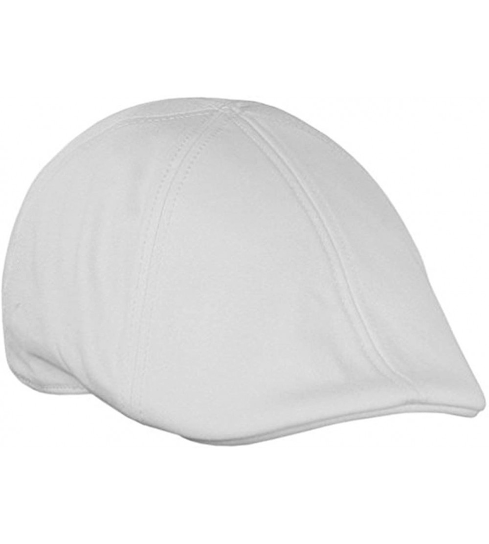 Newsboy Caps Mens Cotton Duckbill Colorful Cap Golf Driving Ivy Cabbie Hat - White - CI180WWKXU7 $16.65