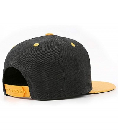 Baseball Caps Unisex Man Baseball Hat Hip Hop Adjustable Mesh Captain-Peterbilt-tiucks-Flat Cap - Yellow - C418AHCQG7E $17.27