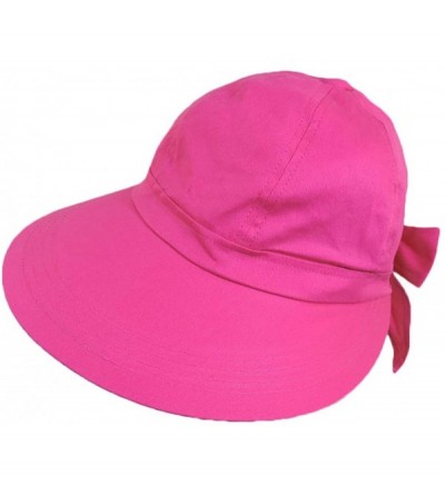 Sun Hats Fuchsia Pink Wide Brim Peak Gardening Sun Hat - C511KW2PN23 $12.06