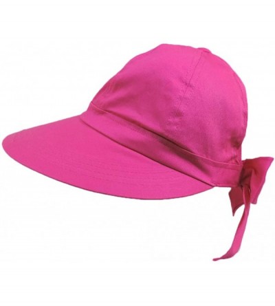 Sun Hats Fuchsia Pink Wide Brim Peak Gardening Sun Hat - C511KW2PN23 $12.06