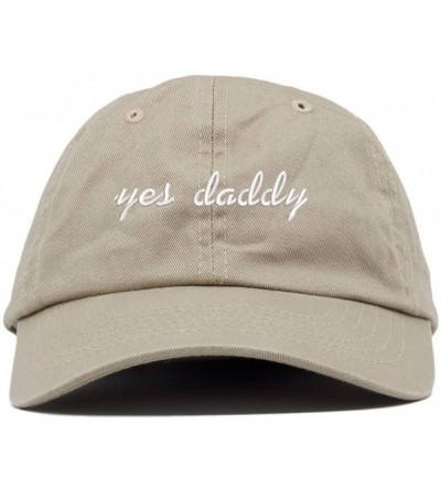 Baseball Caps Yes Daddy Embroidered Low Profile Deluxe Cotton Cap Dad Hat - Vc300_khaki - CY18OE0NZ0A $17.21