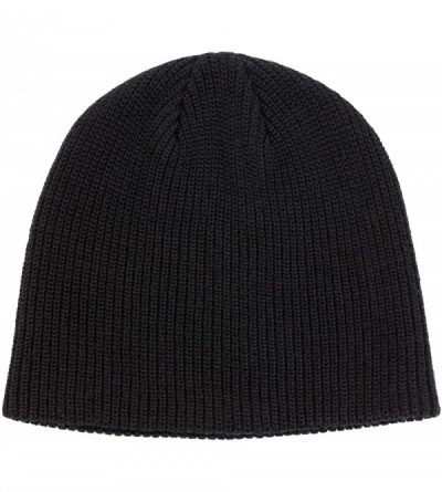 Skullies & Beanies Winter Beanie Hat Warm Knit Hats Acrylic Knit Cuff Beanie Cap for Women & Men - Black-1 - CI18KC4I5D7 $17.60