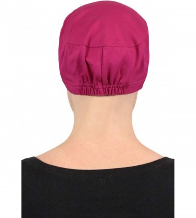 Skullies & Beanies Cancer Headwear Sleeping Coverings Turbans - Fuchsia - C718S92RAT8 $16.20
