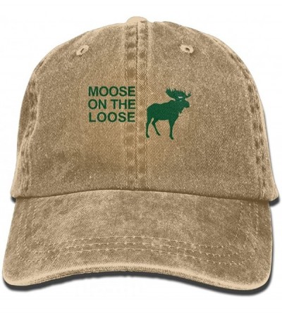Skullies & Beanies Unisex Adjustable Cap Trucker Hats Moose On The Loose Cowboy Baseball Hat - CA1806MS2UA $12.07