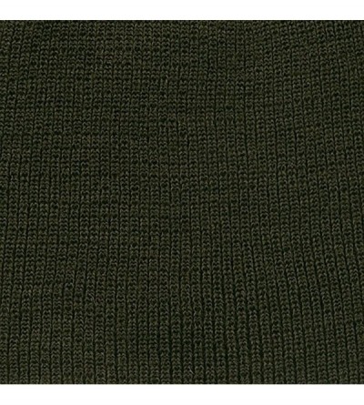 Skullies & Beanies Stretch Heavy Wool Military Beanie - Olive - CQ115EHB2KN $8.55