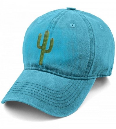 Baseball Caps Arizona Saguaro Cactus Classic Vintage Jeans Baseball Cap Adjustable Dad Hat for Women and Men - Blue - C018OR4...