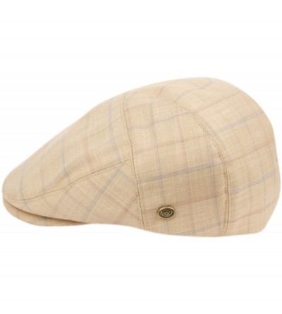 Newsboy Caps Men's Cotton Flat Ivy Caps Summer Newsboy Hats - Iv4023khaki - C718QTSRZU2 $35.19
