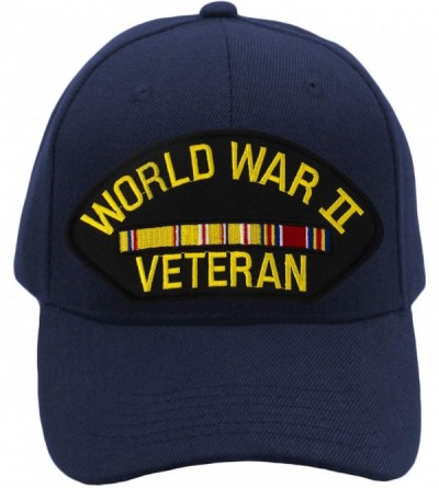 Baseball Caps World War II Veteran - Asiatic Campaign Hat/Ballcap Adjustable One Size Fits Most - Navy Blue - CO18TYSEXU6 $19.71