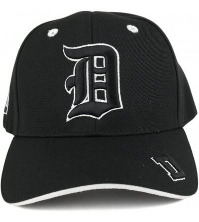 Baseball Caps Gothic Alphabet Letters 3D Monogram Embroidered Structured Baseball Cap - D - C4185S2KYDD $17.29