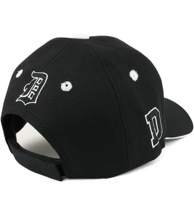 Baseball Caps Gothic Alphabet Letters 3D Monogram Embroidered Structured Baseball Cap - D - C4185S2KYDD $17.29