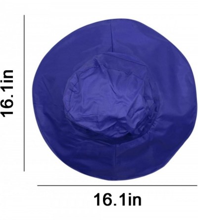 Sun Hats Women Summer Rain Hat UV UPF 50 Sun Protection Wide Brim Hat Sun Hat Foldable Bucket Hat - Blue - CI18CMMK7UE $13.48