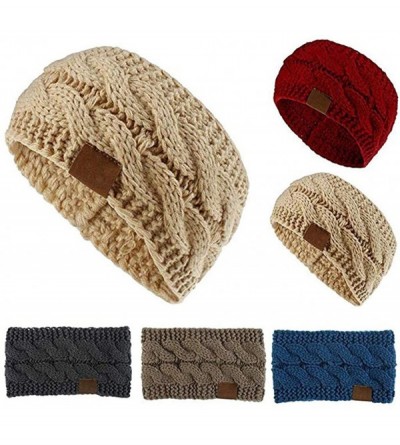 Cold Weather Headbands 2020 Women's Winter Headbands Cable Knitted Headbands- Chunky Ear Warmers Suitable for Daily Wear and ...