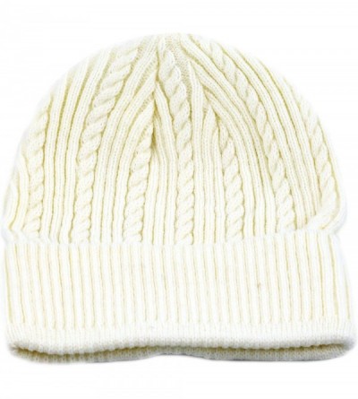 Skullies & Beanies 200h Unisex Light Weight Chunky Cable Knit Beanie Hat - Ivory - CI1289KXGX7 $8.25