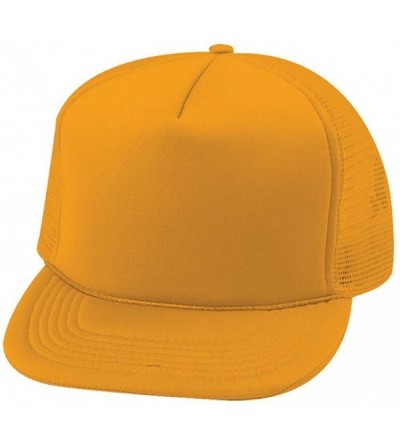 Baseball Caps Trucker SUMMER MESH CAP- Neon Orange - Gold - CK11CG3D13T $10.92