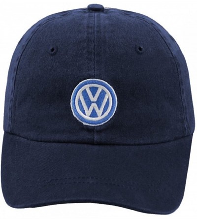 Baseball Caps VW Washed Twill Cap Hat - Navy - C311XVUTJFP $22.20
