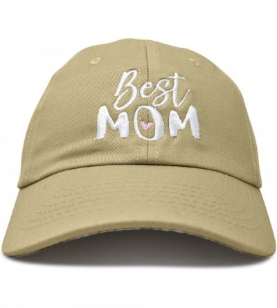 Baseball Caps Best Mom Baseball Cap Womens Dad Hats Adjustable Mothers Day Hat - Khaki - CR18D6AWRW3 $10.99