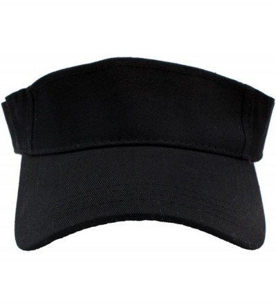 Baseball Caps Sun Sports Visor Hat Cap - Classic Cotton for Men Women - Black - CS12OCGU3IW $8.47