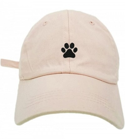 Baseball Caps Dog Paw Style Dad Hat Washed Cotton Polo Baseball Cap - Beige - C4188OI8G6K $15.24