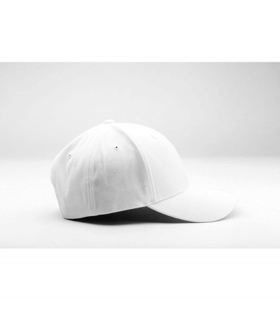 Baseball Caps Custom Hat- 6789M Yupoong Curved Visor Snapback- Custom Logo Or Name Embroidery. - White - C318E7U8WNX $27.90