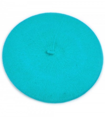 Berets 3 Pieces Pack Ladies Solid Colored French Wool Beret - Turquoise-3 Pieces - CG12NVH4Q5L $15.60