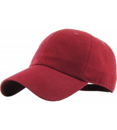 Baseball Caps Dad Hat Adjustable Unstructured Polo Style Low Profile Baseball Cap - Burgundy - C918SLL2LTR $13.98