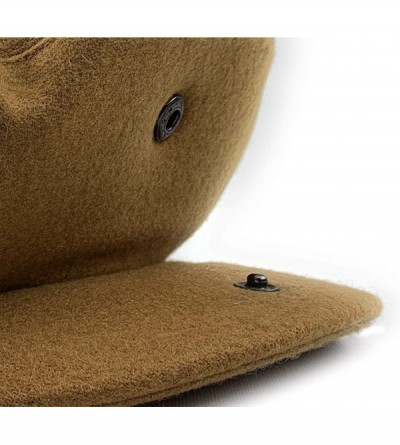 Newsboy Caps Classic Men's Flat Hat Wool Newsboy Herringbone Tweed Driving Cap - Plain Mustard-nh - CH19448S29O $17.35