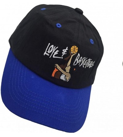 Baseball Caps Love and Basketball Dad Hat Cotton Baseball Cap Adjustable Baseball Caps Unisex - Black-blue - CS18LG76XZM $13.14