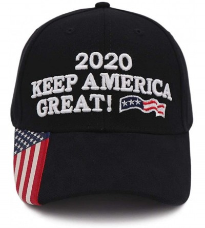 Baseball Caps Keep America Great Hat Donald Trump President 2020 Slogan with USA Flag Cap Adjustable Baseball Cap - C218WQG37...