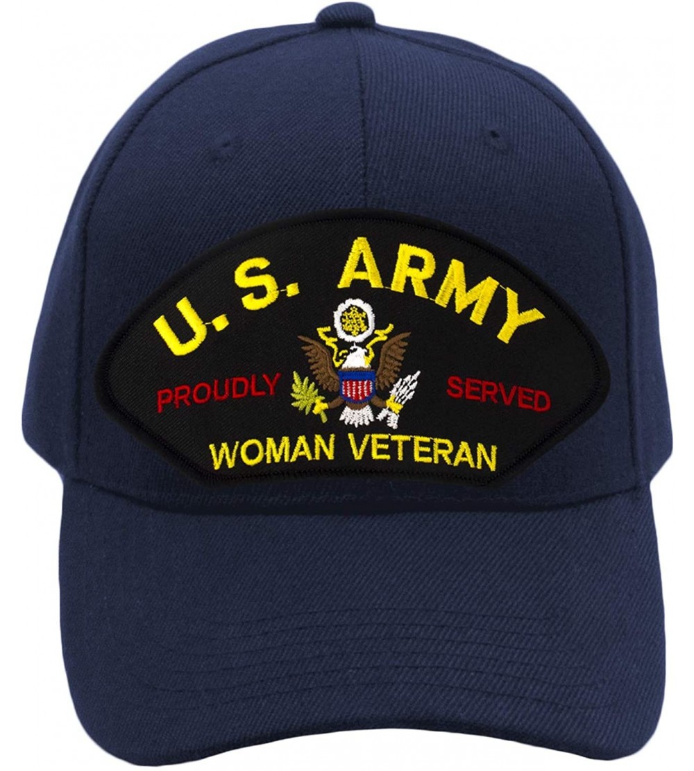 Baseball Caps US Army - Woman Veteran Hat/Ballcap Adjustable One Size Fits Most - Navy Blue - CI18N80ZQZO $18.47