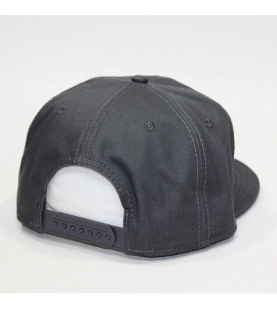 Baseball Caps Premium Plain Cotton Twill Adjustable Flat Bill Snapback Hats Baseball Caps - 70 Charcoal Gray - CL12MSKBV3L $1...