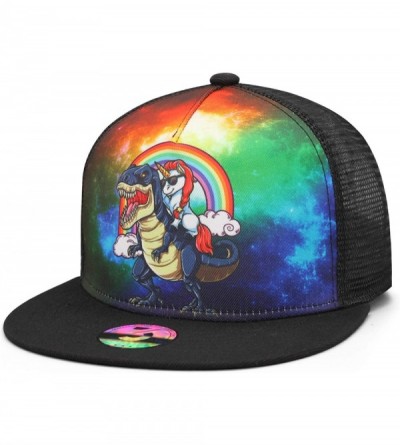 Baseball Caps Unicorns/Dinosaur Baseball Cap Snapback Hip Hop Funny Trucker Hat - Dinosaur Unicorn - CV18H0XCU9M $15.78