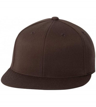 Baseball Caps Premium Flatbill Cap - Fitted 6210 - Brown - C4117NJ13NL $19.70