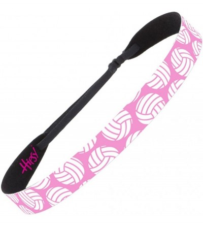 Headbands Cute Adjustable No Slip I Love Volleyball Headbands for Girls & Women - Volleyball Mixed Light Pink 3pk - CO188G22U...