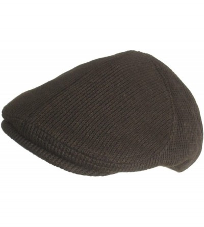 Newsboy Caps Knit Ivy Scally Cap Wool Blend Driver Hat - Brown - C811B0IBI3V $17.18