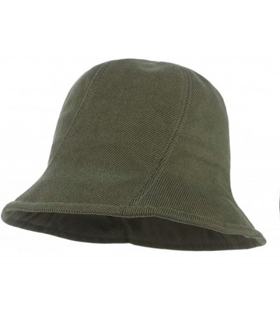 Berets Women Fashion Bucket Cloche Hat Twill Corduroy Fisherman Hat Packable Casual Autumn Winter Hat - Army Green - C218AI6H...