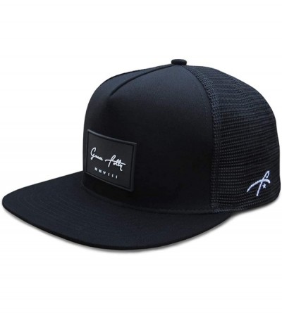 Baseball Caps Trucker Hat for Men & Women. Snapback Mesh Caps - Black - CV18KGUSC8L $16.94