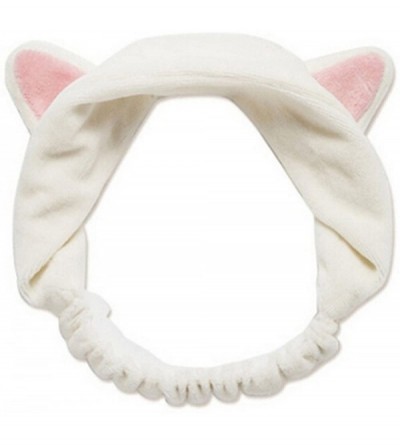 Headbands Girl's Fashion Cute Cat Ears Headband Hair Head Band Party Gift Headdress(White) - White - CP17YCD2XCT $7.26