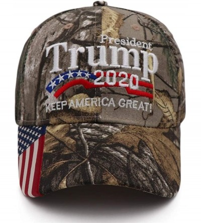 Baseball Caps Keep America Great Hat Donald Trump President 2020 Slogan with USA Flag Cap Adjustable Baseball Cap - CM196H48O...