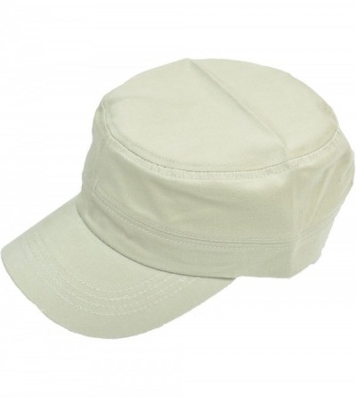 Baseball Caps Vintage Army Military Cadet Hat Unisex - Tan - CY184L2HKLT $10.58