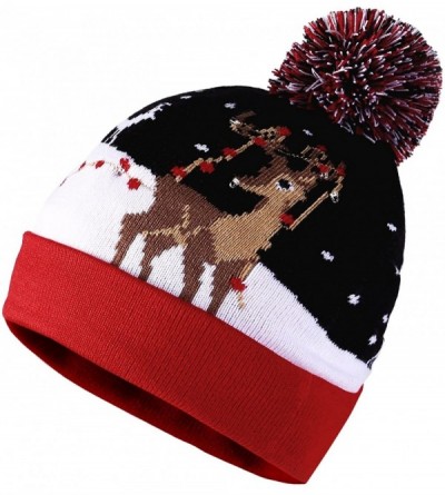 Skullies & Beanies LED Light Up Hat Beanie Knit Cap- Colorful LED Xmas Christmas Beanie - Style-01 - C9188IXIL8A $9.49