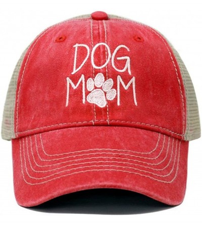 Baseball Caps Dog Mom Dad Hat Cotton Baseball Cap Polo Style Low Profile - Tc101 Red - CV18U05ACU7 $9.37