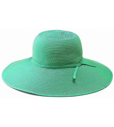 Sun Hats Women's Ribbon Braid Hat With Five-Inch Brim - Turquoise - C2116OC68IX $24.39
