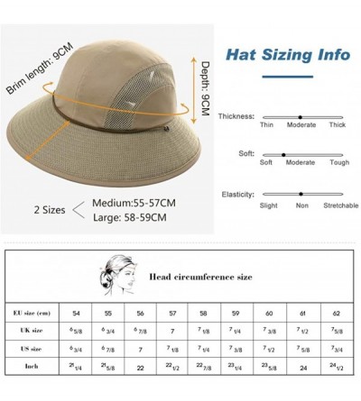 Sun Hats Womens Packable Ponytail SPF 50 Sun Hat Summer Gardening Hiking Fishing 55-61cm - Black_00707 - CV18S94T7WH $26.93